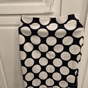 Ann Taylor Navy and White Pencil Skirt New With Tags